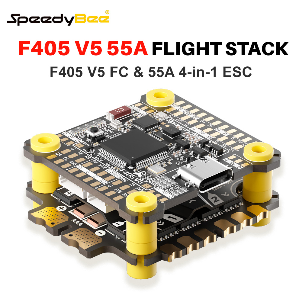 Foxeer Reaper F4 128K 65A Esc - Полетный контроллер SpeedyBee F405 V5 Stack